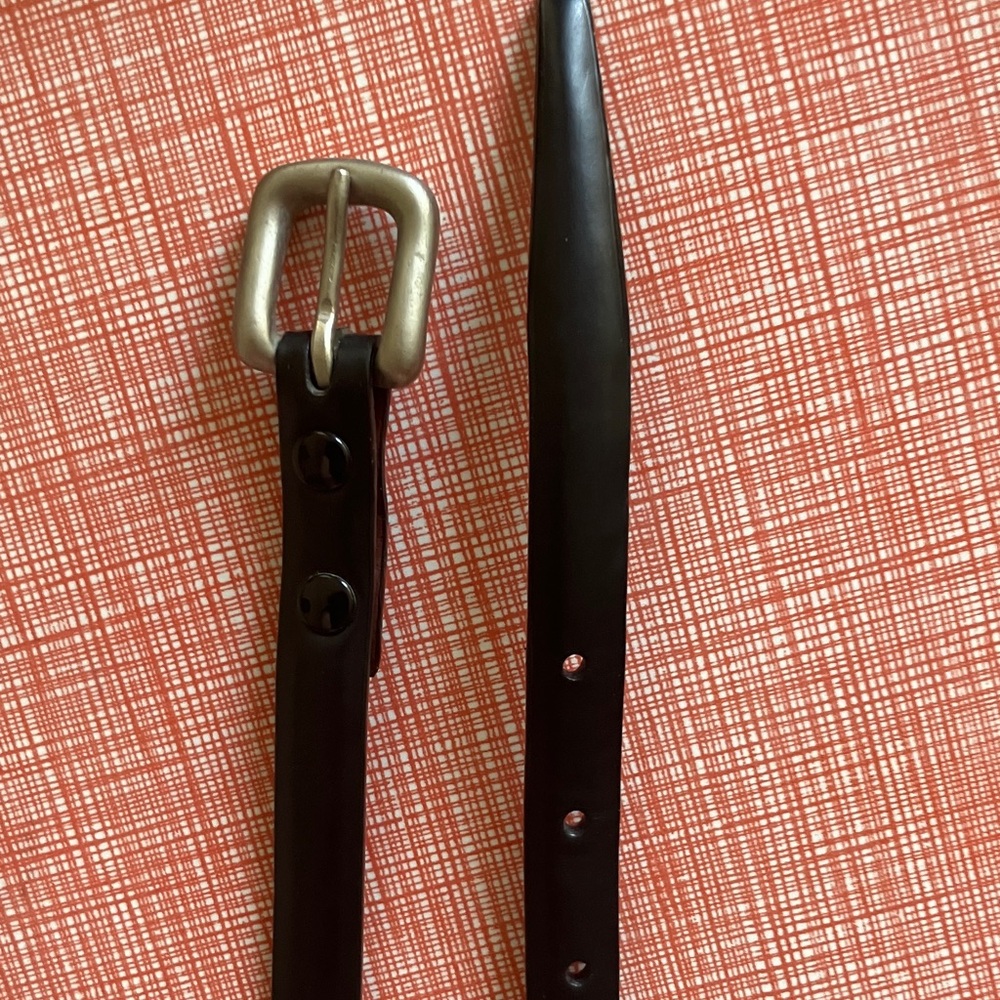 Vintage 90s Calvin Klein Black Leather Belt size small - Picture 9 of 12